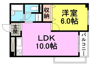 メゾンドゥフレール【4-H号室】の間取り