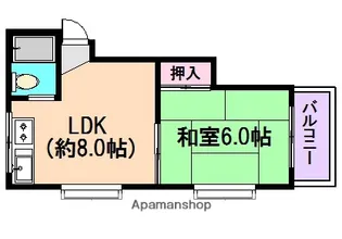 エーワン塚口【1階】の間取り