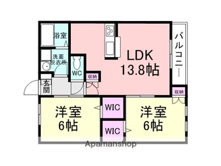 へーベルメゾン武庫北【2階】の間取り