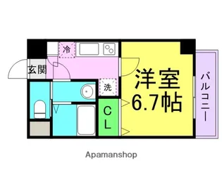 ラグゼ尼崎WEST【204号室】の間取り