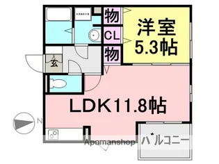 リレント武庫之荘【2階】の間取り