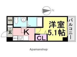 1Kの間取り画像