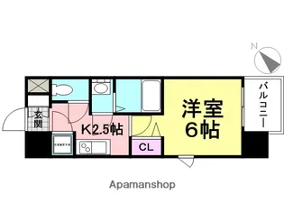 レジュールアッシュアーバンゲート【11階】の間取り