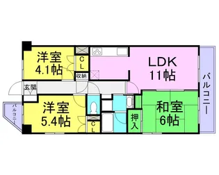 エクセル武庫川【901号室】の間取り