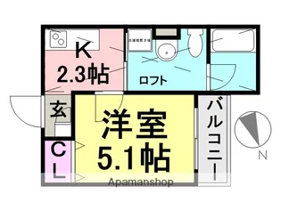 MAISON NOIRE(メゾン ノワール)【2階】の間取り