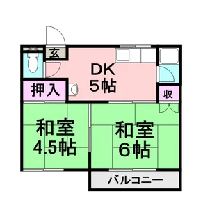 グリーンハイツ小林【202号室】の間取り