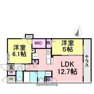 サンクラッソ塚口【3階】の間取り