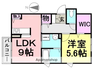 MAISON DE H CINQ(メゾンドアッシュサンク)【102号室】の間取り