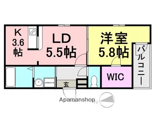 フジパレス東桜木町【1階】の間取り