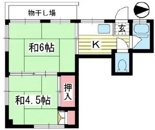 藤マンション【2S号室】の間取り