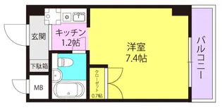 グランシャリオ南塚口【205号室】の間取り