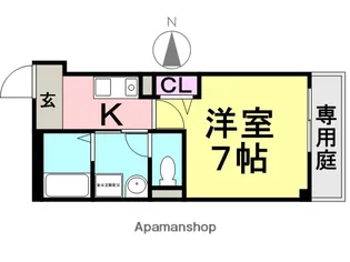 パークハウス大井戸【103号室】の間取り