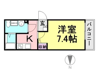 1Kの間取り画像