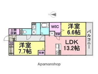 LE CHAINON(ル・シェノン)【302号室】の間取り