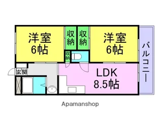 グランツ武庫川【3階】の間取り
