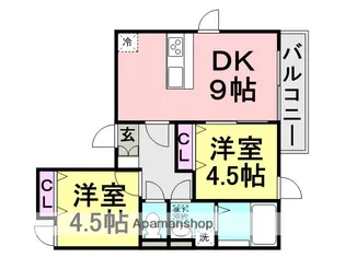 ハウスオブグレイス【3階】の間取り