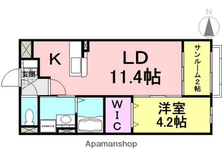 フレイムガーデン【1階】の間取り