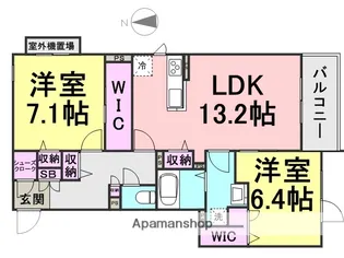 MERRY SPAZIO【303号室】の間取り