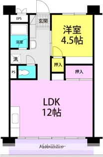 ビレッジハウス南清水タワー【6階】の間取り