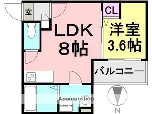 エバーグリーンTACHIBANA【2階】の間取り