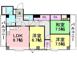サウンドグレース【2階】の間取り