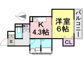 ロータスコート4【1階】の間取り