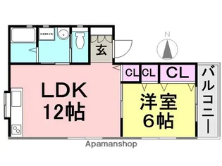 メゾン西桜木町【201号室】の間取り
