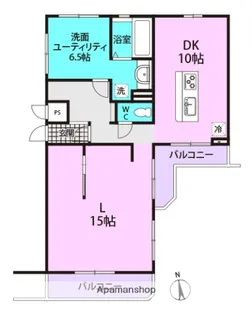 東急ドエル南塚口【B3F号室】の間取り