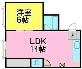 双葉マンション【A2号室】の間取り