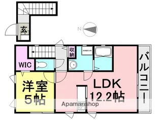 ディアコート(稲葉荘) B棟【2階】の間取り