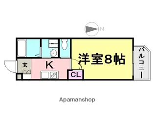 ルミエール阪神尼崎【806号室】の間取り