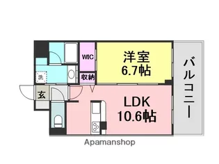 ヴィラ レオーネ【703号室】の間取り