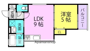 クリエオーレ東園田1【303号室】の間取り