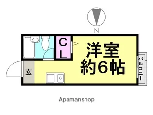 ジョンメゾン西立花【201号室】の間取り