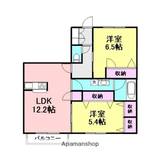 AMI COURT 嶋田【206号室】の間取り