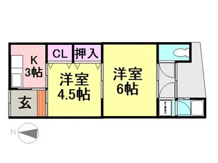 七松町3丁目庄司文化【1F中号室】の間取り