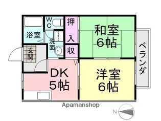 サニーハイツ塚口本町【201号室】の間取り