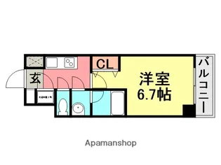 ブランTAT尼崎七松町Ⅰ【8階】の間取り