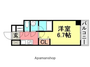 ブランTAT尼崎七松町Ⅰ【3階】の間取り