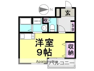 るぽ栗山【2階】の間取り