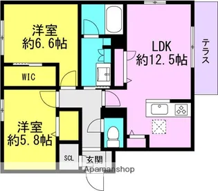 オルタンシア甲子園口【1階】の間取り