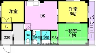 スカイハイツ【301号室】の間取り
