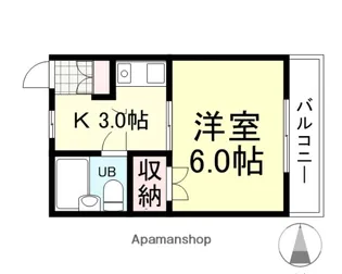 ハイツ加賀【203号室】の間取り