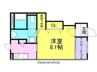 プランドール武庫【1階】の間取り