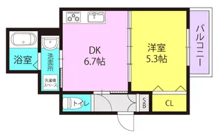 ラモーナ東本町3【301号室】の間取り