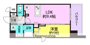 プレサンス昭和通ESRISE【401号室】の間取り