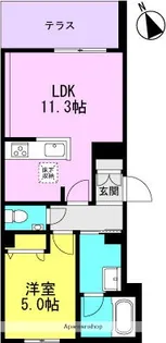 シャーメゾン クレシェンテ甲子園口【1階】の間取り