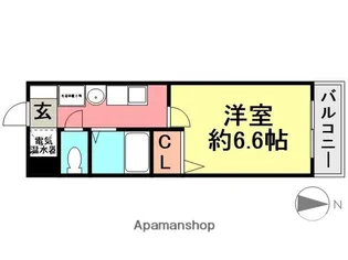 レジスコート東難波Ⅰ【103号室】の間取り