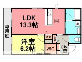 シャーメゾン槐(シャーメゾンエンジュ)【102号室】の間取り
