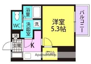 フォーリアライズ昭和南通1【8階】の間取り